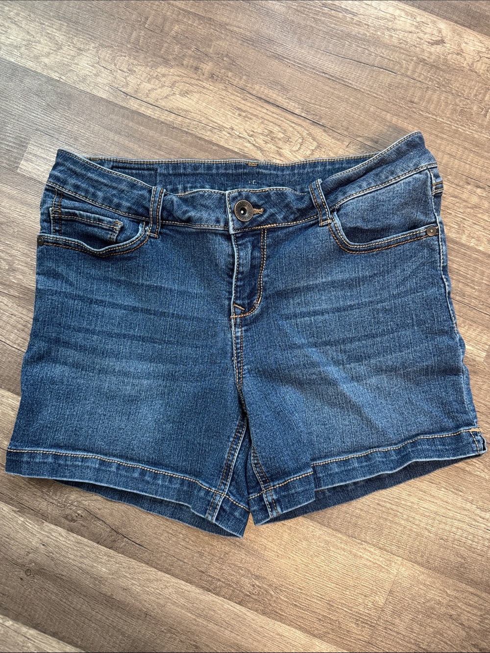 Natural Reflections Dark Blue Denim Jean Shorts